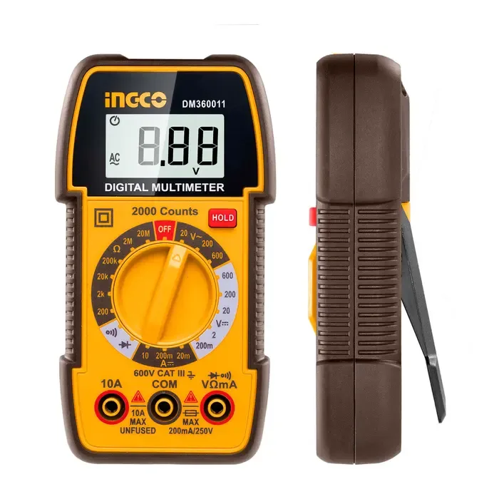 MULTIMETRO INDUSTRIAL DIGITAL 2000 CUENTAS 600V INGCO1