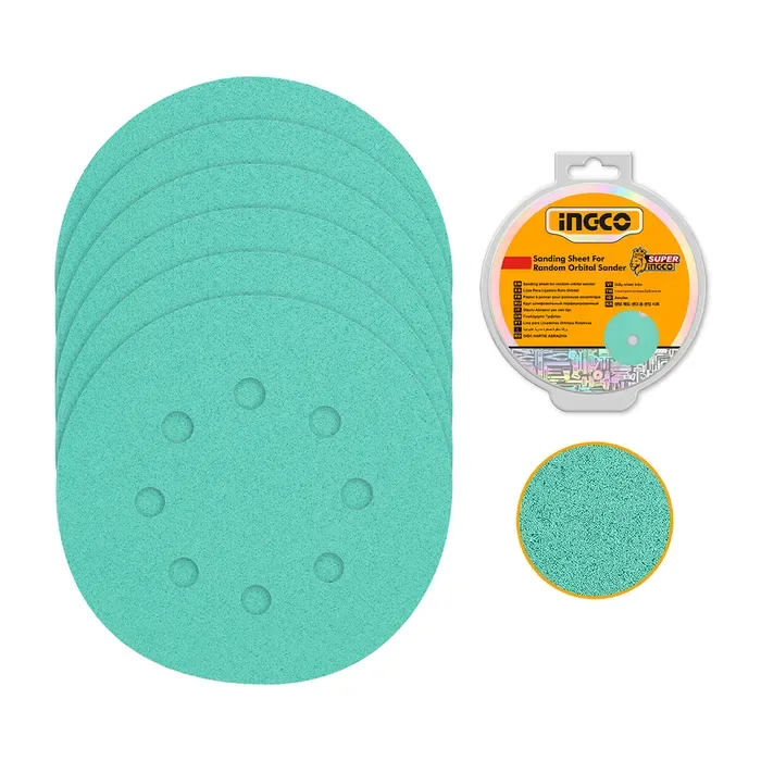 SET DISCOS DE LIJA EFICIENCIA X 2 50 PZA 125 MM/5 PULGADAS P40-180 INGCO1