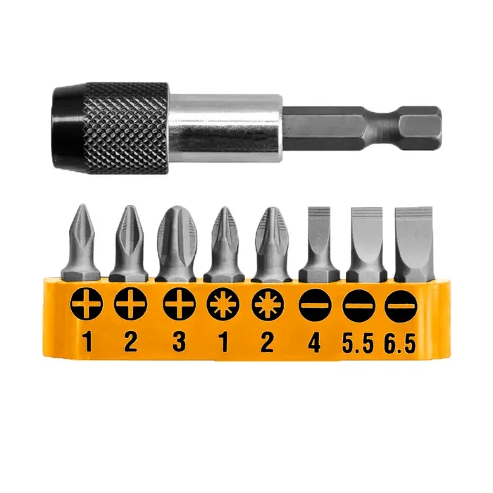 SET DE PUNTAS + ADAPTADOR 9 PIEZAS INGCO1
