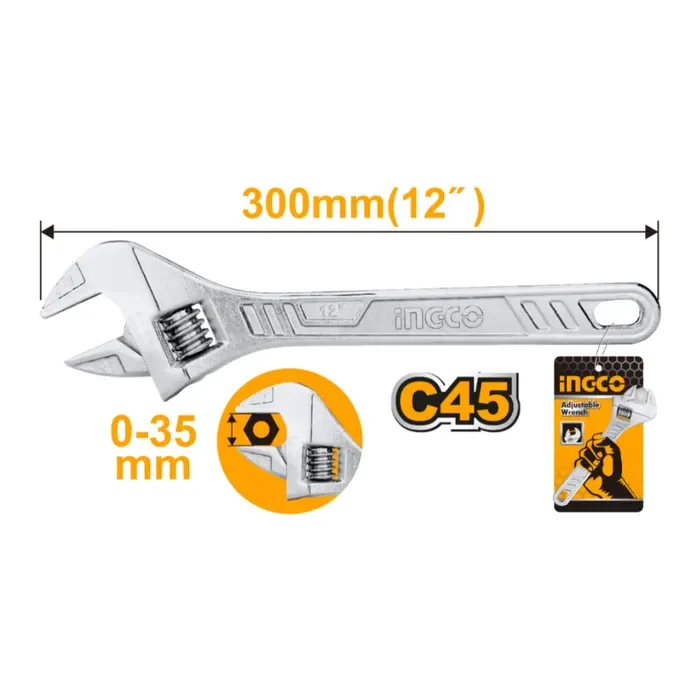 LLAVE AJUSTABLE 300MM/12 PULGADAS INGCO1