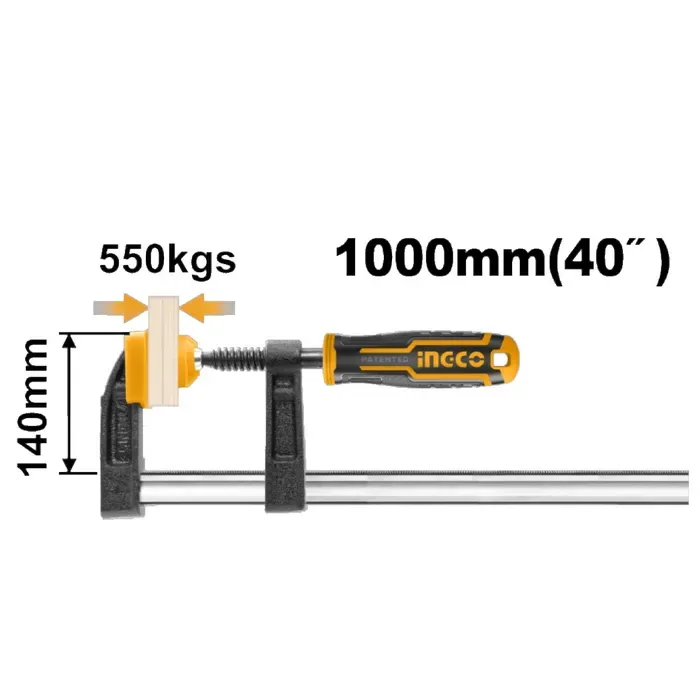 PRENSA SARGENTO EN F INDUSTRIAL 140*1000MM INGCO1