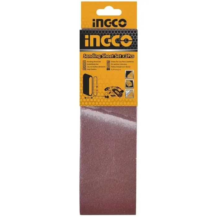 SET LIJAS DE BANDA 2 PZAS P80 610*100 MM / 4*24 INGCO1