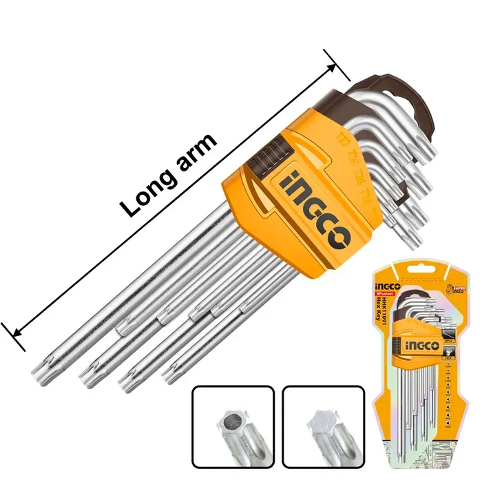 SET LLAVES TORX INDUSTRIAL 9 PIEZAS T10-T50 INGCO1