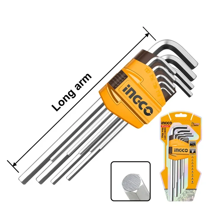 SET LLAVES ALLEN INDUSTRIAL 9 PIEZAS 1,04-10MM INGCO1