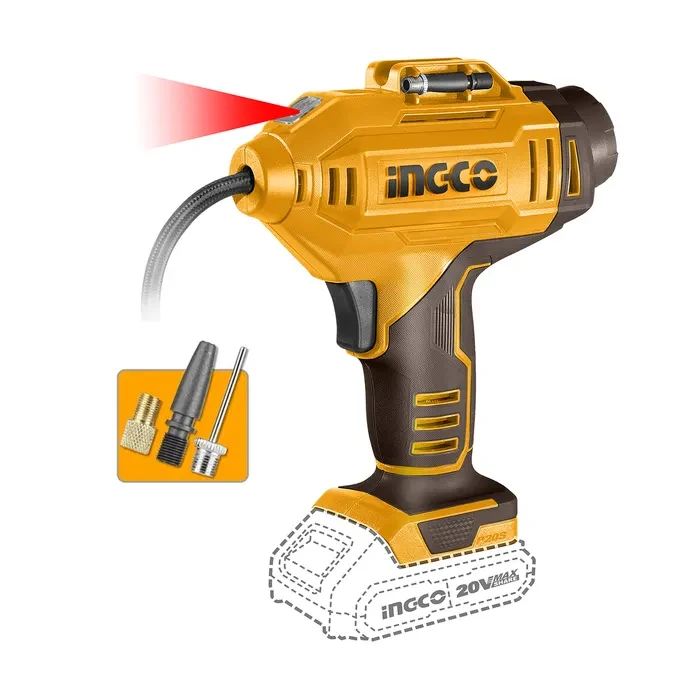 COMPRESOR PARA AUTO INALAMBRICO 20V/150PSI INGCO SIN BATERIA1