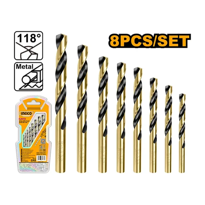 SET BROCAS PARA METAL HSS 8 PIEZAS 2-8 INGCO1