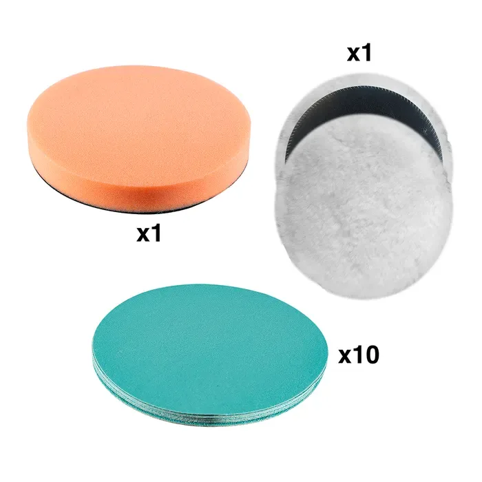 SET PAD DE PULIDO Y DISCO DE LIJA 7´´ 12 PIEZAS INGCO1