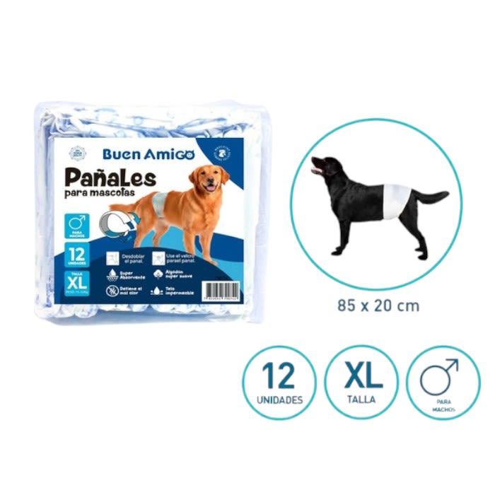 Pañal Macho XL 12 unidades
