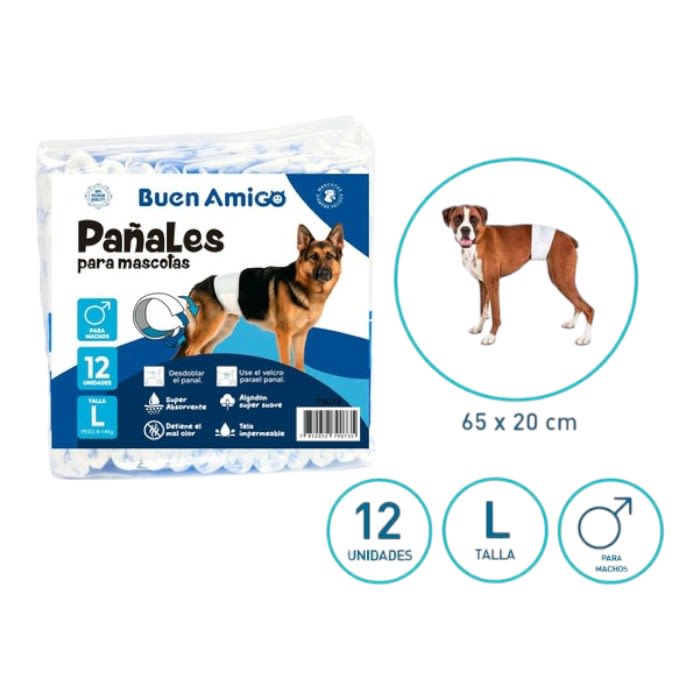 Pañal Macho L 12 unidades