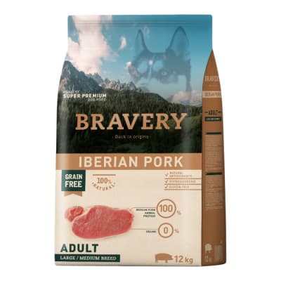 Bravery perro pork adult L/M 12 kg1