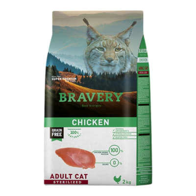 Bravery Gato chicken esterilizado adulto 2 kg1