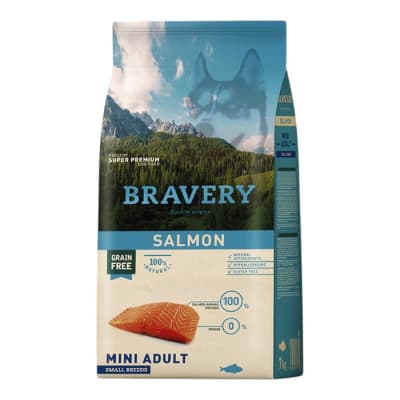 Bravery perro salmon mini adulto 2 kg1
