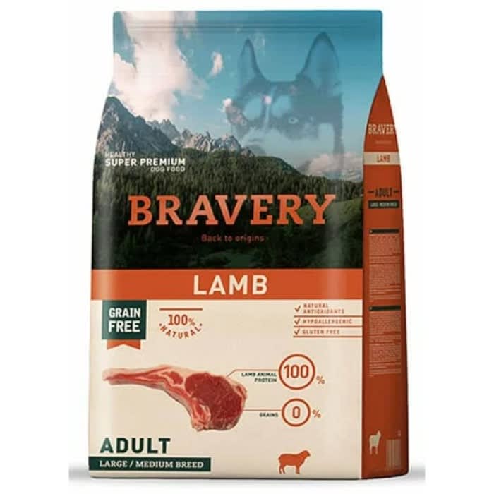 Bravery perro Lamb adulto L/M 4 kg