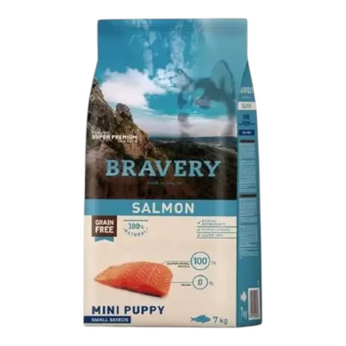Bravery perro salmon mini puppy 7 kg