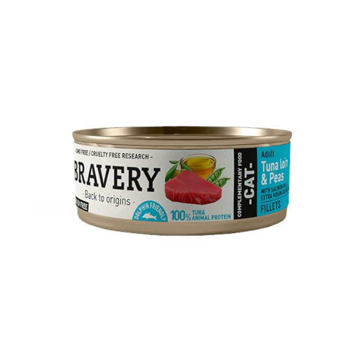 Lata Bravery Atun Loin y Peas 70 g
