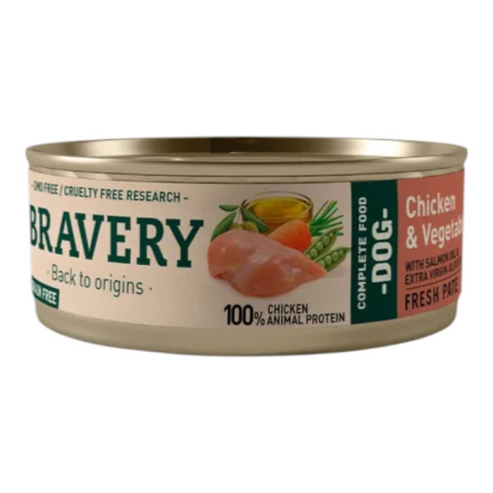 Lata Bravery Chicken y Vegetables 80 g