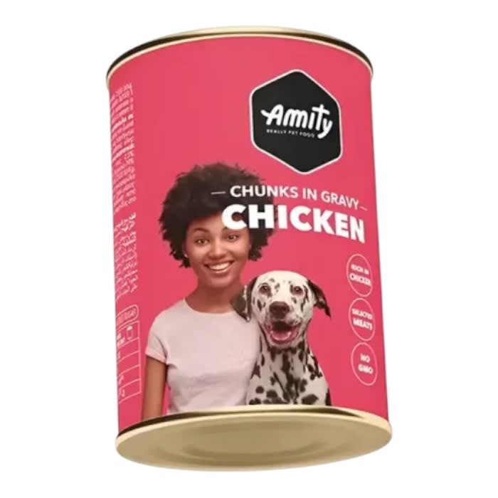 Lata Amity Perro Pollo 415 g