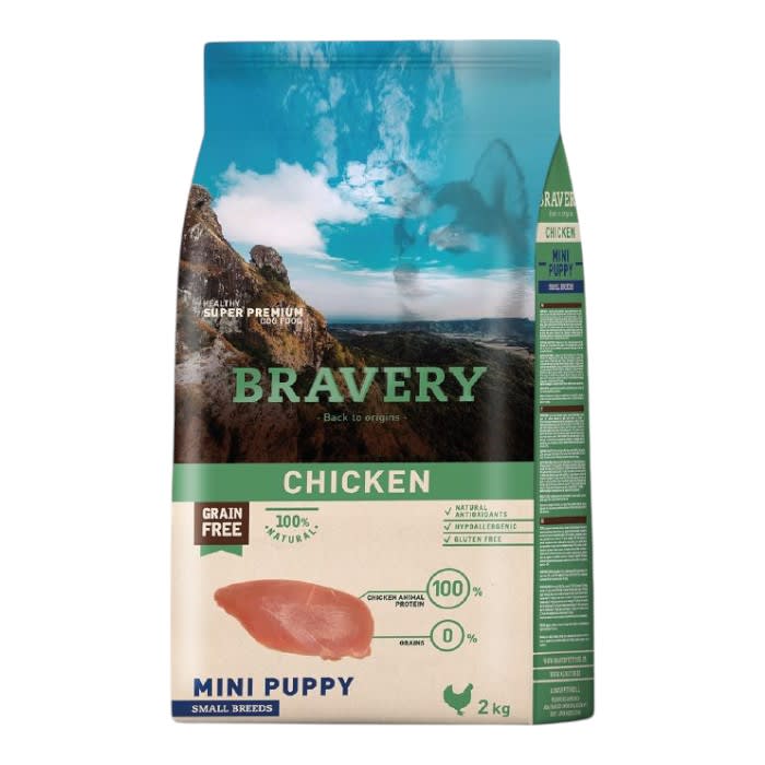 Bravery perro pollo mini puppy 2 kg