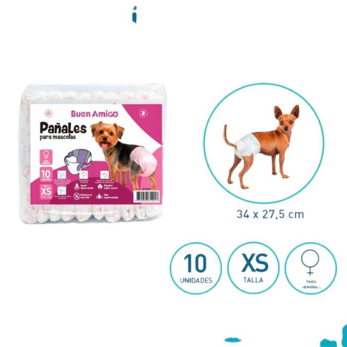 Pañales Hembra Talla xs