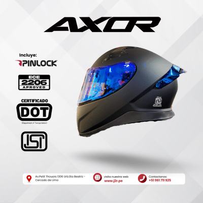 CASCO INTEGRAL AXOR APEX NEGRO MATE SAFIRO AZUL1
