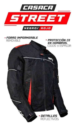 CASACA SFX STREET HOMBRE NEGRO / ROJO1