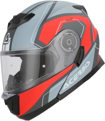 CASCO ABATIBLE ACERBIS SEREL ROJO / GRIS