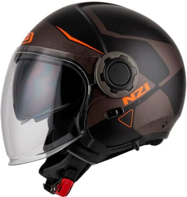CASCO ABIERTO NZI RINGWAY DUO XTRAINER BLACK ORANGE MATT4