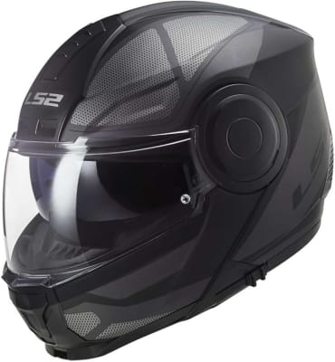 CASCO ABATIBLE LS2 FF902  SCOPE AXIS NEGRO TITANEO MATE1