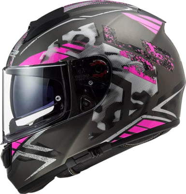 CASCO INTEGRAL LS2 FF397 VECTOR IT2 STENCIL TITANEO PURPURA MATE6