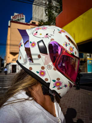 CASCO ABATIBLE SOMAN HELLO KITTY V/ROSADO HD1