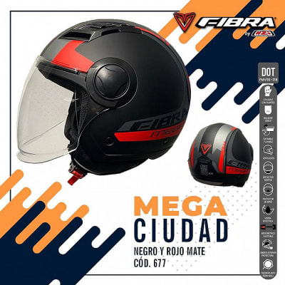 CASCO ABIERTO  FIBRA MEGA CIUDAD ROJO/NEGRO /GRIS1