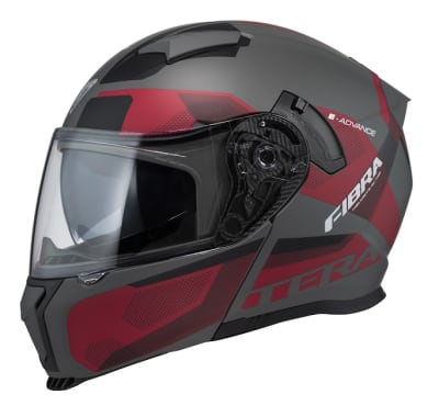 CASCO ABATIBLE FIBRA TERA DUO CHROMA LOUNGE ATRANCITA ROJO MATE1