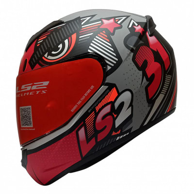 CASCO INTEGRAL LS2 FF352 KHAN ROJO/GRIS1