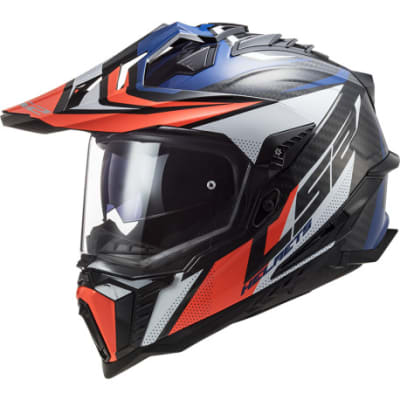 CASCO INTEGRAL LS2 MX701 C EXPLORER FOCUS CARBONO NARANJA/AZUL/BLANCO2