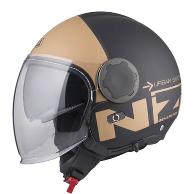 CASCO ABIERTO NZI RINGWAY DUO COMMUTER NEGRO Y BRONCE MATE1