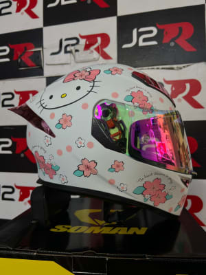 CASCO INTEGRAL BIHR HELLO KITTY MATE1
