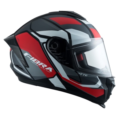 CASCO INTEGRAL FIBRA BYTE STREAM PLIEGER NEGRO Y ANTRACITA Y ROJO MATE1