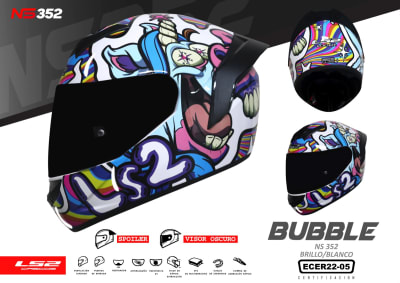 CASCO INTEGRAL LS2 NS352 BUBBLE BLANCO1