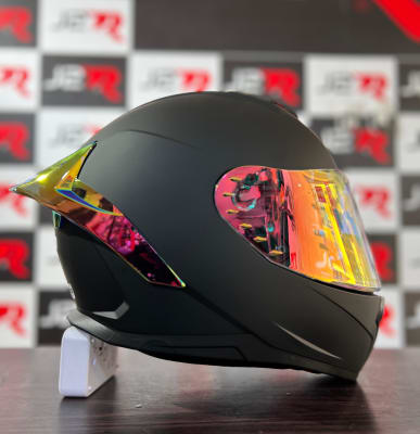 CASCO INTEGRAL REVO THUNDER NEGRO MATE SAFIRO ROSA1