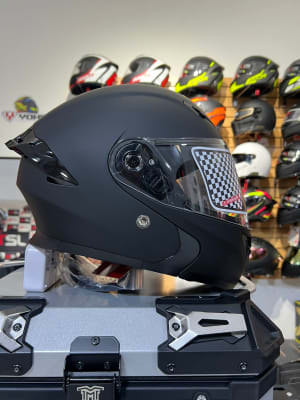 CASCO ABATIBLE LOGAN L1 NEGRO MATE1