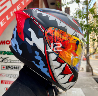 CASCO INTEGRAL SOMAN RAPTOR MILITAR AZUL V/REVO1