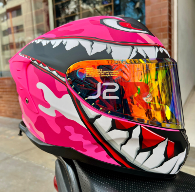 CASCO INTEGRAL SOMAN RAPTOR MILITAR ROSADO V/REVO1