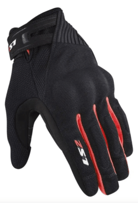 GUANTES LS2 DART2 HOMBRE NEGRO / ROJO1