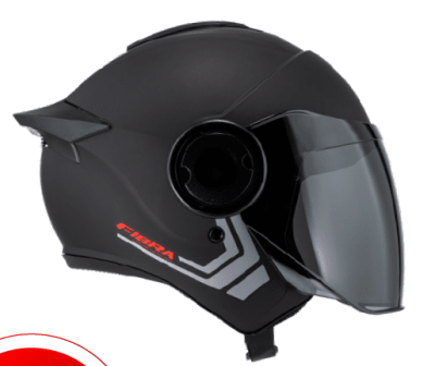 CASCO ABIERTO FIBRA ONE BIT STREAM SOLID NOUVEAU NEGRO Y PLATA MATE1