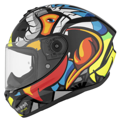 CASCO INTEGRAL AXXIS DRAKEN PARROT NEGRO/AMARILLO BRILLO1