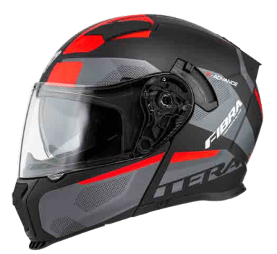 CASCO ABATIBLE FIBRA TERA DUO LOUNGE NEGRO Y ATRANCITA Y ROJO MATE1