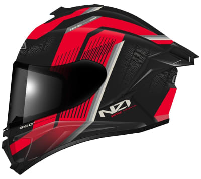 CASCO INTEGRAL NZI WAKE STREAM BOOSTER LEGATO NEGRO  / ROJO MATE1