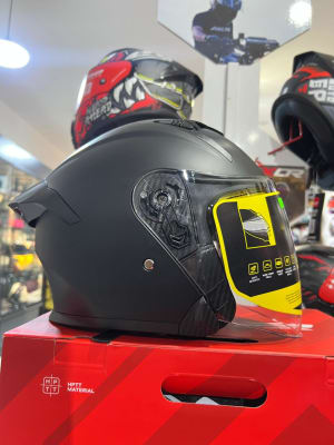 CASCO ABIERTO SOMAN NEGRO MATE C/ LUZ LED1