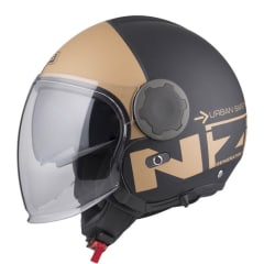 CASCO ABIERTO NZI RINGWAY DUO COMMUTER NEGRO Y BRONCE MATE
