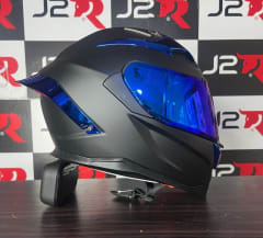 CASCO INTEGRAL LOGAN K1 SAFIRO AZUL / VISOR REVO